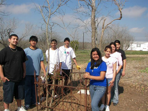 National Honor Society members from Lehman High School participating in the group's second "RIP Guardian Program" workday at Coronado Cemetery, held in March, 2007, included, L-R: Ricky Saiz, Randolph Gamez, Manny Calderon, Mallach Gallegos, Jacqueline Robles, Edith Diaz, Lisa Padron, and Diana Gomez.